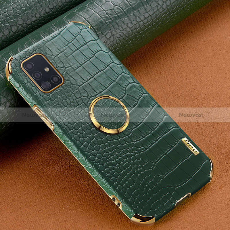 Soft Luxury Leather Snap On Case Cover XD1 for Samsung Galaxy A51 5G Green