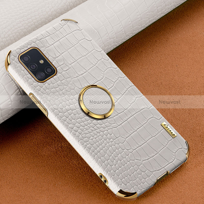 Soft Luxury Leather Snap On Case Cover XD1 for Samsung Galaxy A51 5G White
