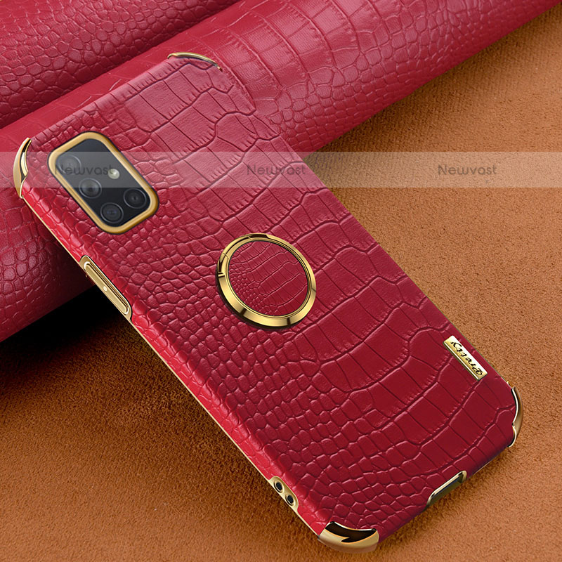 Soft Luxury Leather Snap On Case Cover XD1 for Samsung Galaxy A71 4G A715 Red