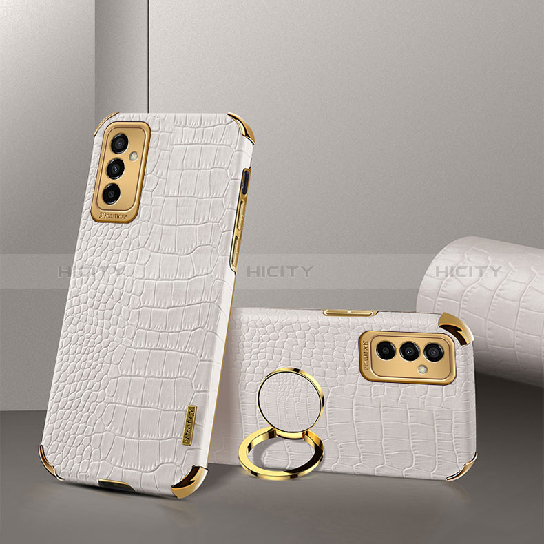 Soft Luxury Leather Snap On Case Cover XD1 for Samsung Galaxy F23 5G White