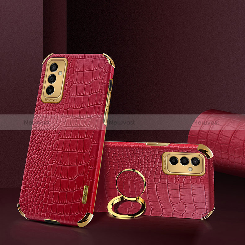 Soft Luxury Leather Snap On Case Cover XD1 for Samsung Galaxy M23 5G Red