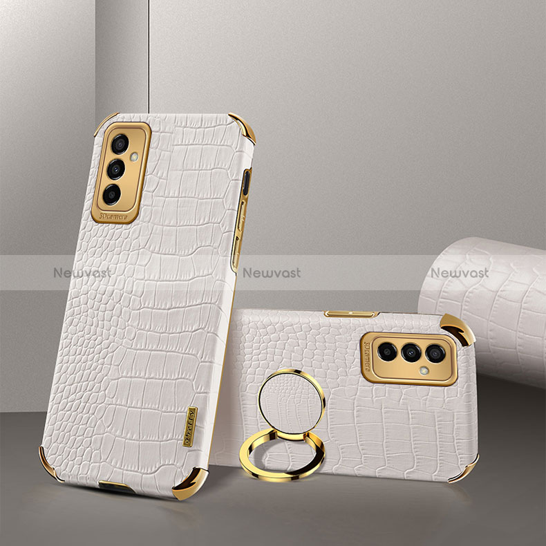 Soft Luxury Leather Snap On Case Cover XD1 for Samsung Galaxy M23 5G White