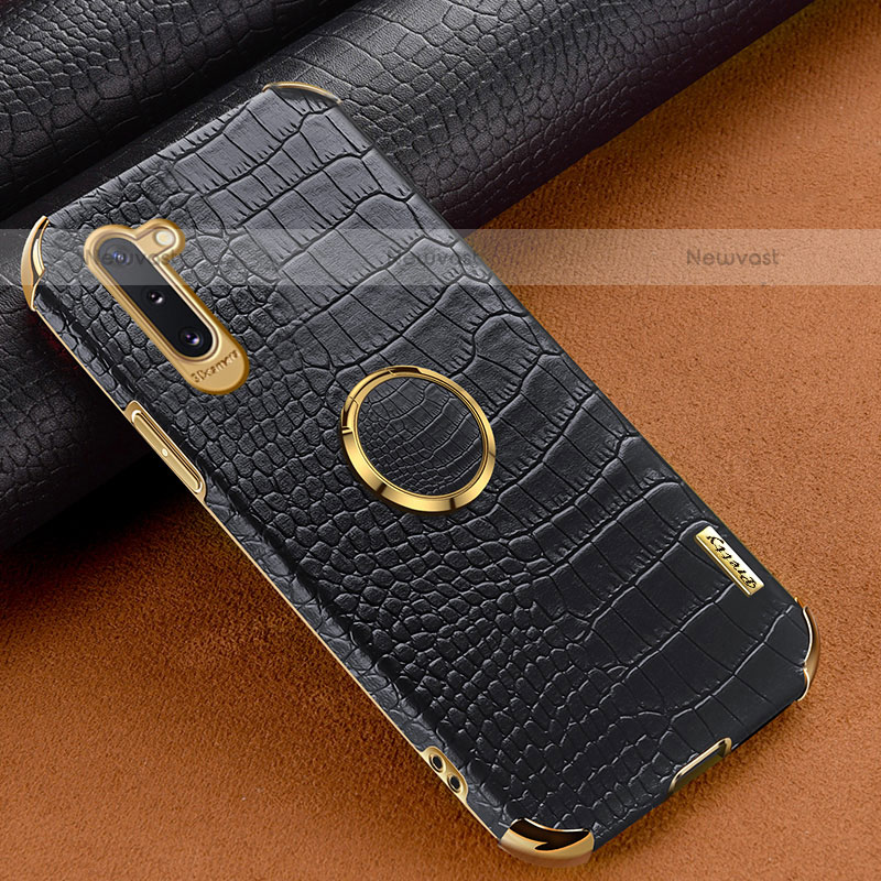 Soft Luxury Leather Snap On Case Cover XD1 for Samsung Galaxy Note 10 5G Black
