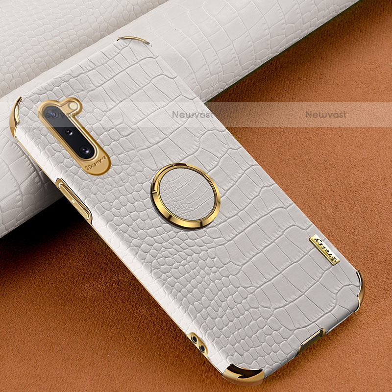 Soft Luxury Leather Snap On Case Cover XD1 for Samsung Galaxy Note 10 5G White