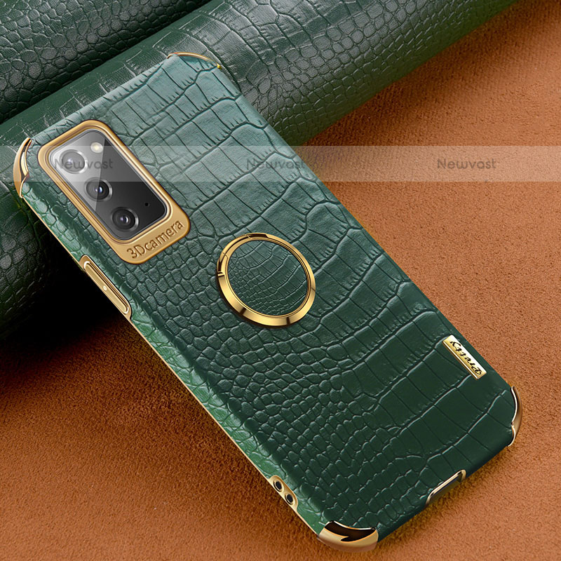 Soft Luxury Leather Snap On Case Cover XD1 for Samsung Galaxy Note 20 5G Green