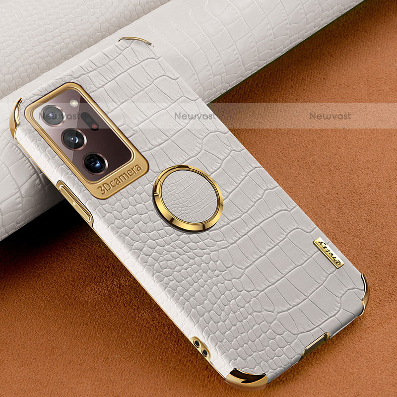 Soft Luxury Leather Snap On Case Cover XD1 for Samsung Galaxy Note 20 Ultra 5G White