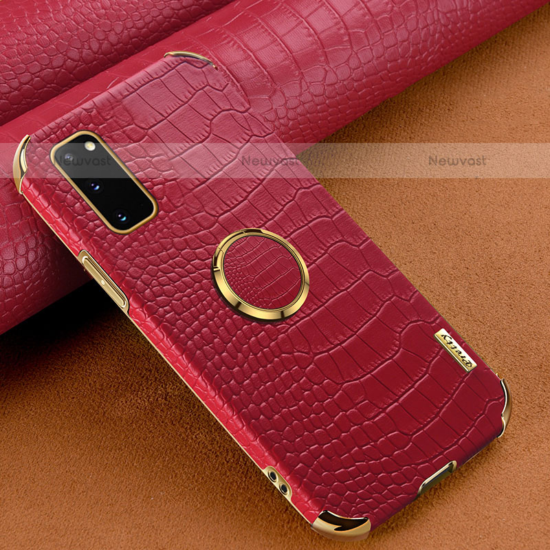 Soft Luxury Leather Snap On Case Cover XD1 for Samsung Galaxy S20 5G Red