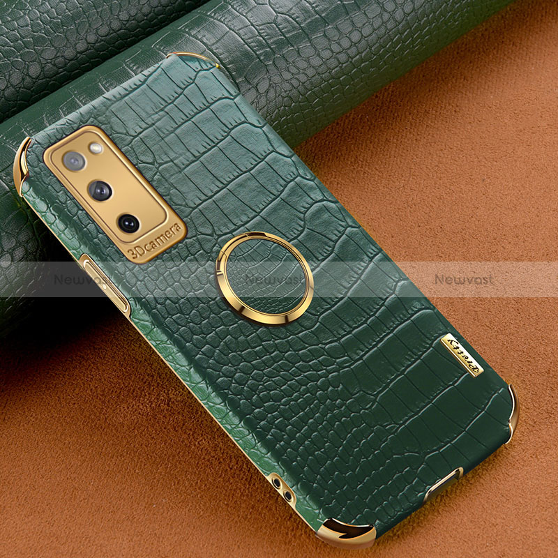 Soft Luxury Leather Snap On Case Cover XD1 for Samsung Galaxy S20 FE (2022) 5G Green