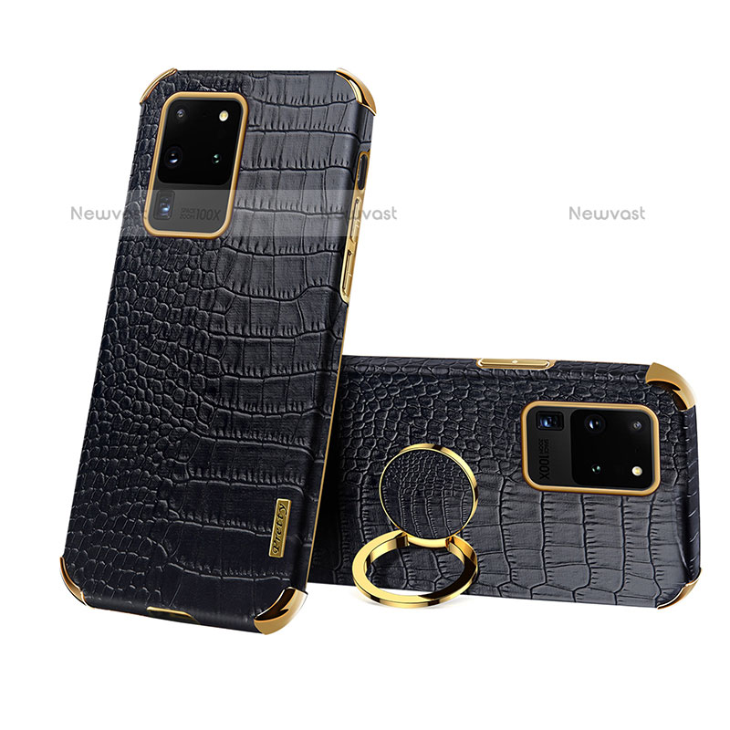 Soft Luxury Leather Snap On Case Cover XD1 for Samsung Galaxy S20 Ultra 5G Black