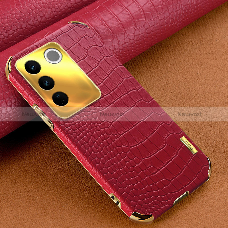 Soft Luxury Leather Snap On Case Cover XD1 for Vivo V27 Pro 5G