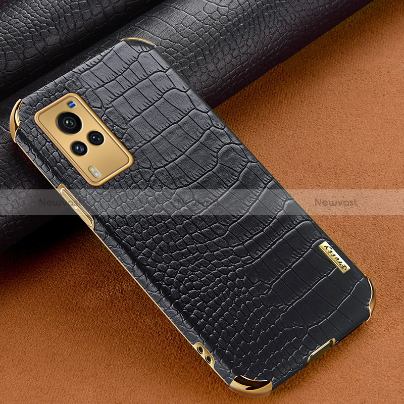 Soft Luxury Leather Snap On Case Cover XD1 for Vivo X60 Pro 5G Black