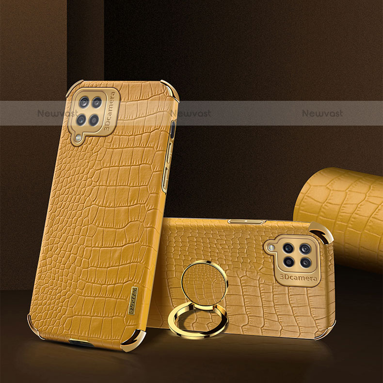 Soft Luxury Leather Snap On Case Cover XD2 for Samsung Galaxy F12 Yellow
