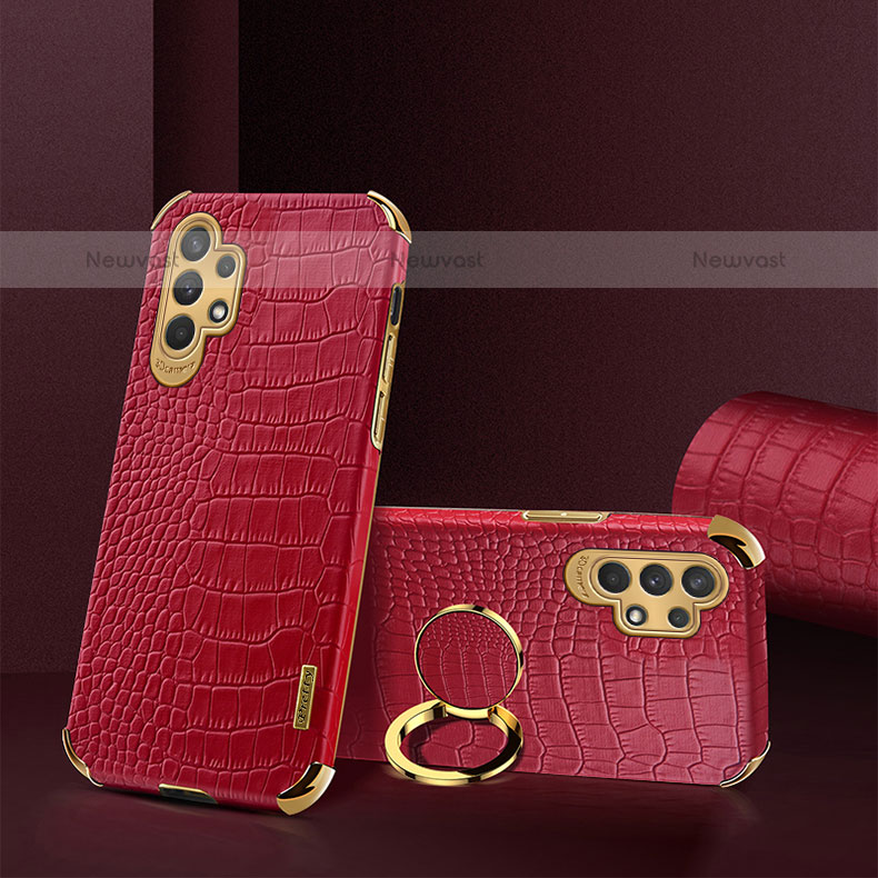 Soft Luxury Leather Snap On Case Cover XD2 for Samsung Galaxy M32 5G Red