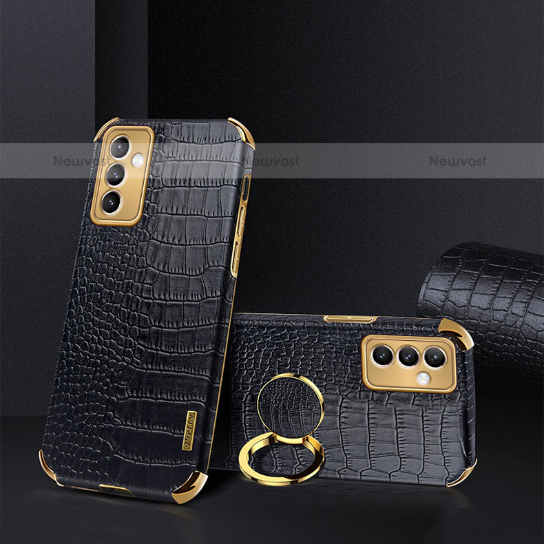 Soft Luxury Leather Snap On Case Cover XD2 for Samsung Galaxy Quantum2 5G Black