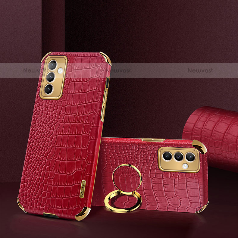 Soft Luxury Leather Snap On Case Cover XD2 for Samsung Galaxy Quantum2 5G Red