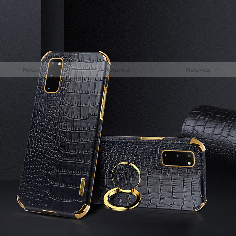 Soft Luxury Leather Snap On Case Cover XD2 for Samsung Galaxy S20 5G Black