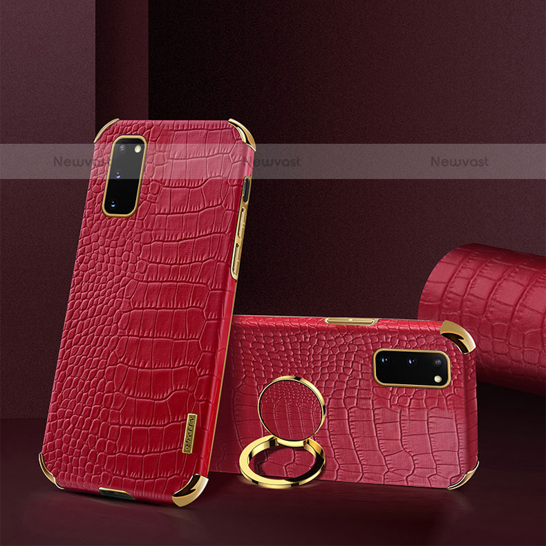 Soft Luxury Leather Snap On Case Cover XD2 for Samsung Galaxy S20 5G Red
