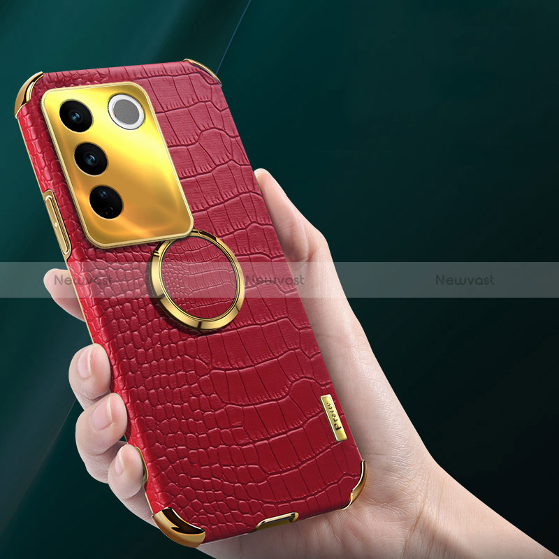 Soft Luxury Leather Snap On Case Cover XD2 for Vivo V27 Pro 5G