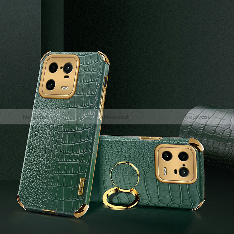 Soft Luxury Leather Snap On Case Cover XD2 for Xiaomi Mi 13 Pro 5G Green