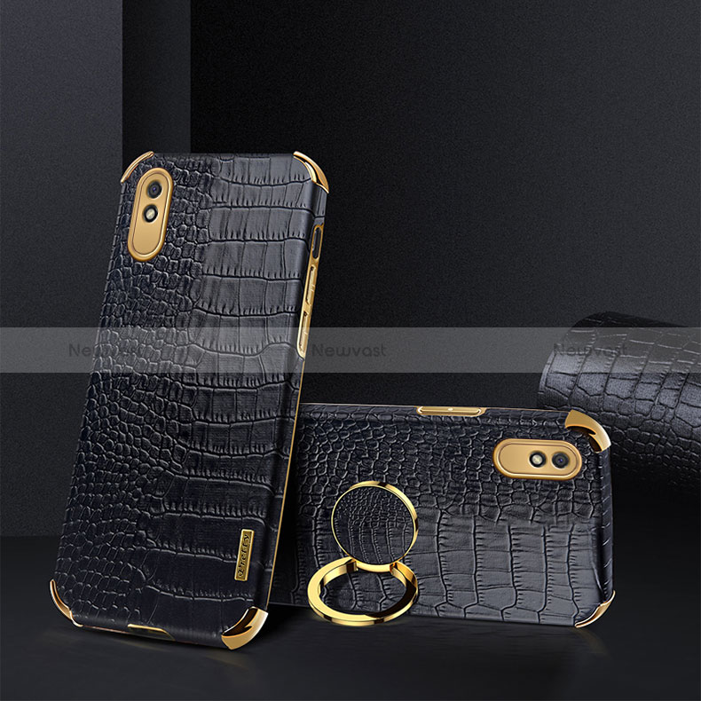 Soft Luxury Leather Snap On Case Cover XD2 for Xiaomi Redmi 9i Black