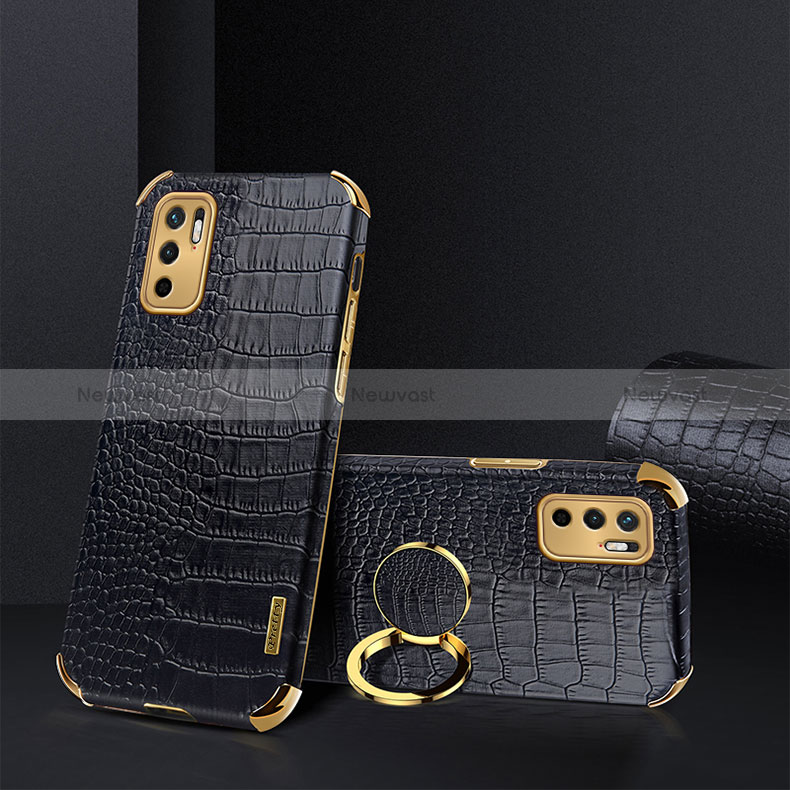 Soft Luxury Leather Snap On Case Cover XD2 for Xiaomi Redmi Note 11 SE 5G Black