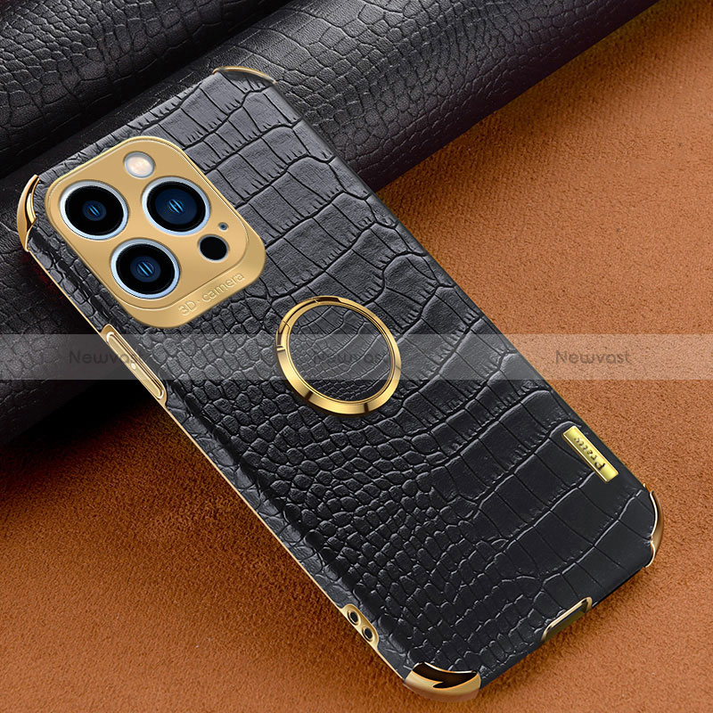 Soft Luxury Leather Snap On Case Cover XD3 for Apple iPhone 14 Pro Max Black