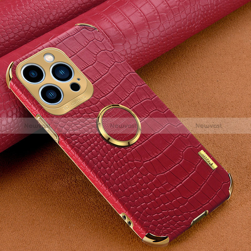 Soft Luxury Leather Snap On Case Cover XD3 for Apple iPhone 14 Pro Red