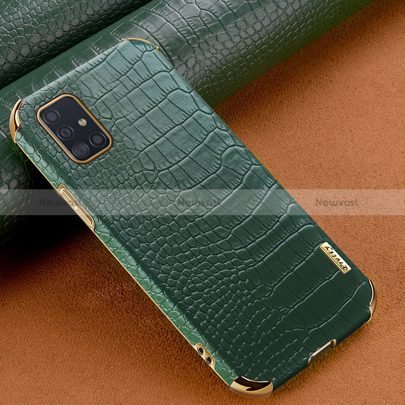 Soft Luxury Leather Snap On Case Cover XD3 for Samsung Galaxy A51 5G Green