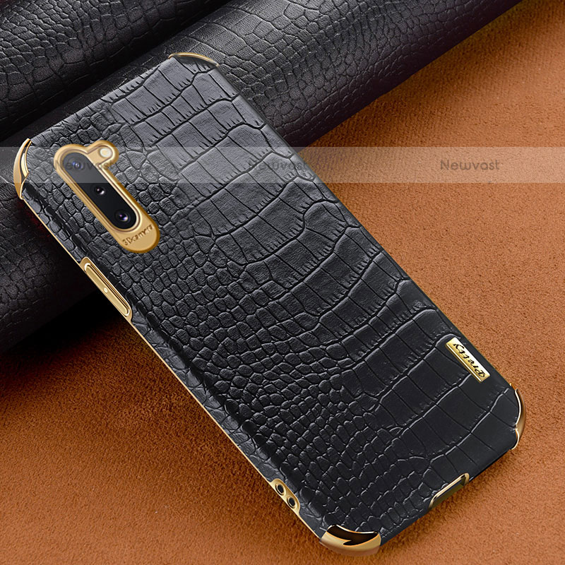 Soft Luxury Leather Snap On Case Cover XD3 for Samsung Galaxy Note 10 5G Black