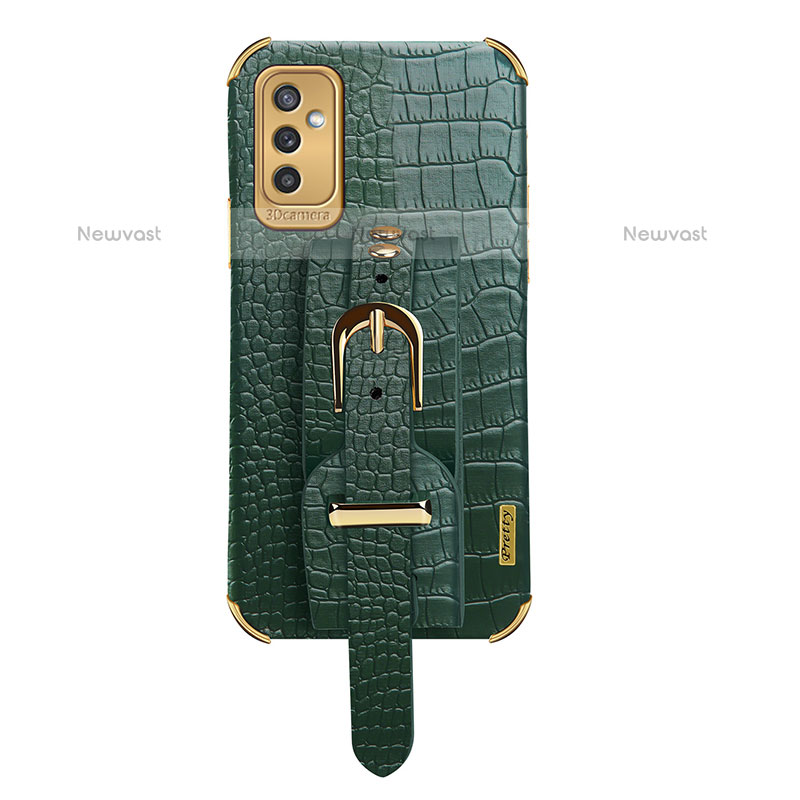 Soft Luxury Leather Snap On Case Cover XD5 for Samsung Galaxy M52 5G Green