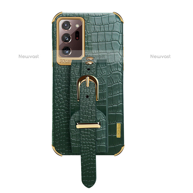 Soft Luxury Leather Snap On Case Cover XD5 for Samsung Galaxy Note 20 Ultra 5G Green