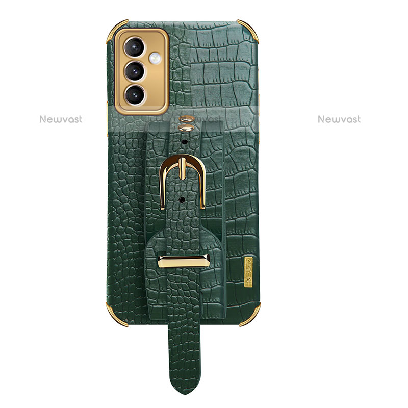 Soft Luxury Leather Snap On Case Cover XD5 for Samsung Galaxy Quantum2 5G Green