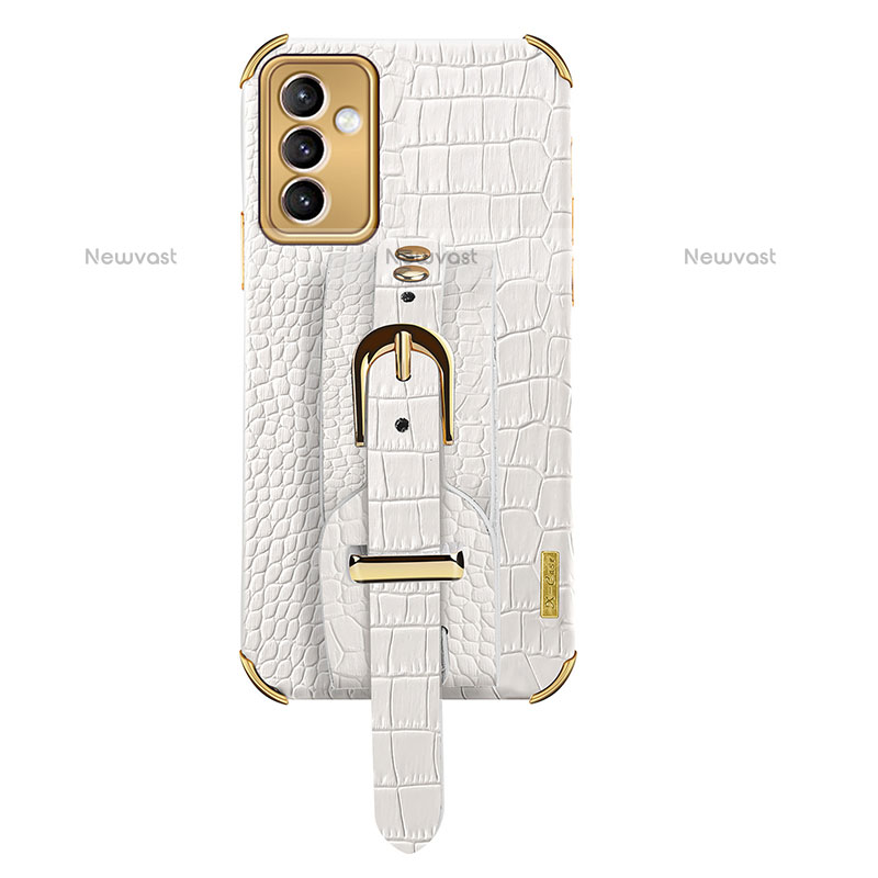 Soft Luxury Leather Snap On Case Cover XD5 for Samsung Galaxy Quantum2 5G White