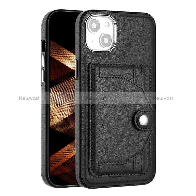 Soft Luxury Leather Snap On Case Cover Y01B for Apple iPhone 13