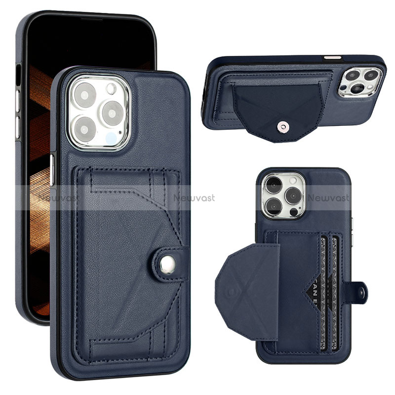 Soft Luxury Leather Snap On Case Cover Y01B for Apple iPhone 14 Pro