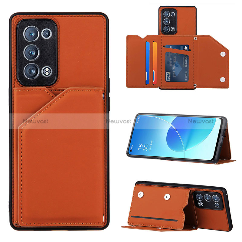 Soft Luxury Leather Snap On Case Cover Y01B for Oppo Reno6 Pro+ Plus 5G