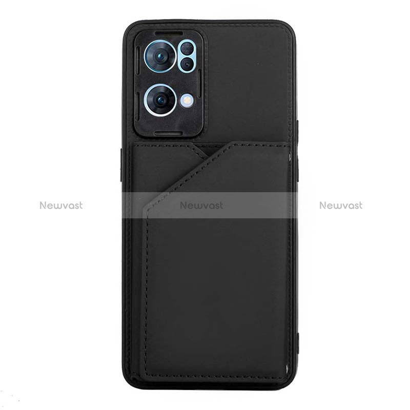 Soft Luxury Leather Snap On Case Cover Y01B for Oppo Reno7 Pro 5G