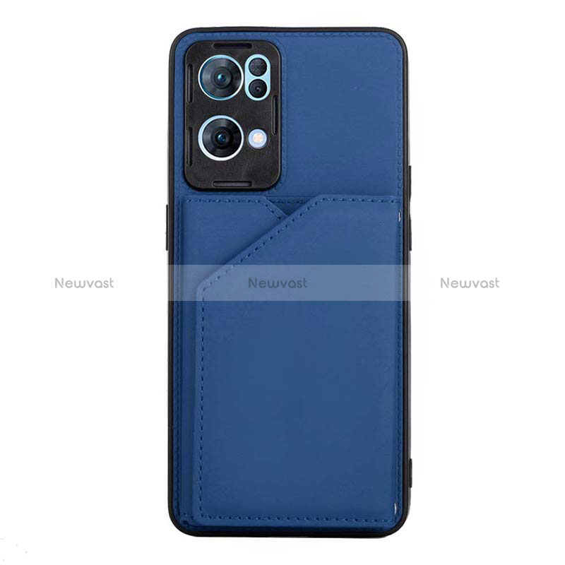 Soft Luxury Leather Snap On Case Cover Y01B for Oppo Reno7 Pro 5G