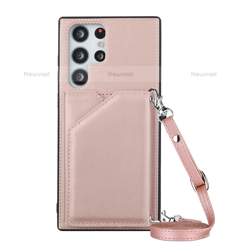 Soft Luxury Leather Snap On Case Cover Y01B for Samsung Galaxy S21 Ultra 5G
