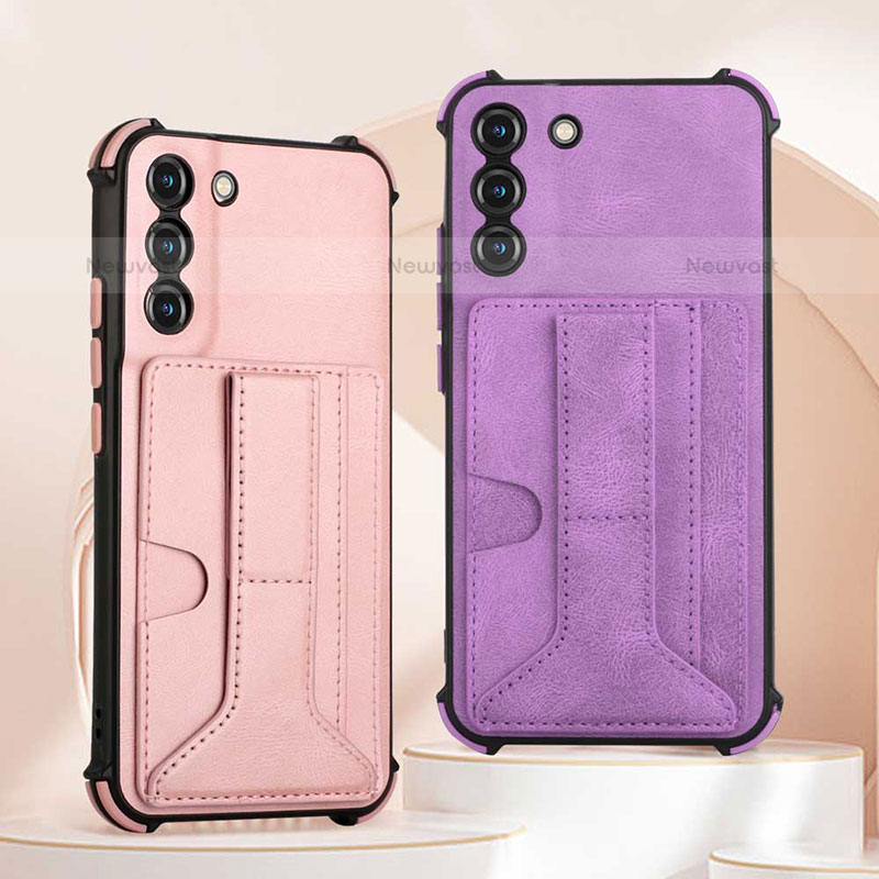 Soft Luxury Leather Snap On Case Cover Y01B for Samsung Galaxy S22 Plus 5G