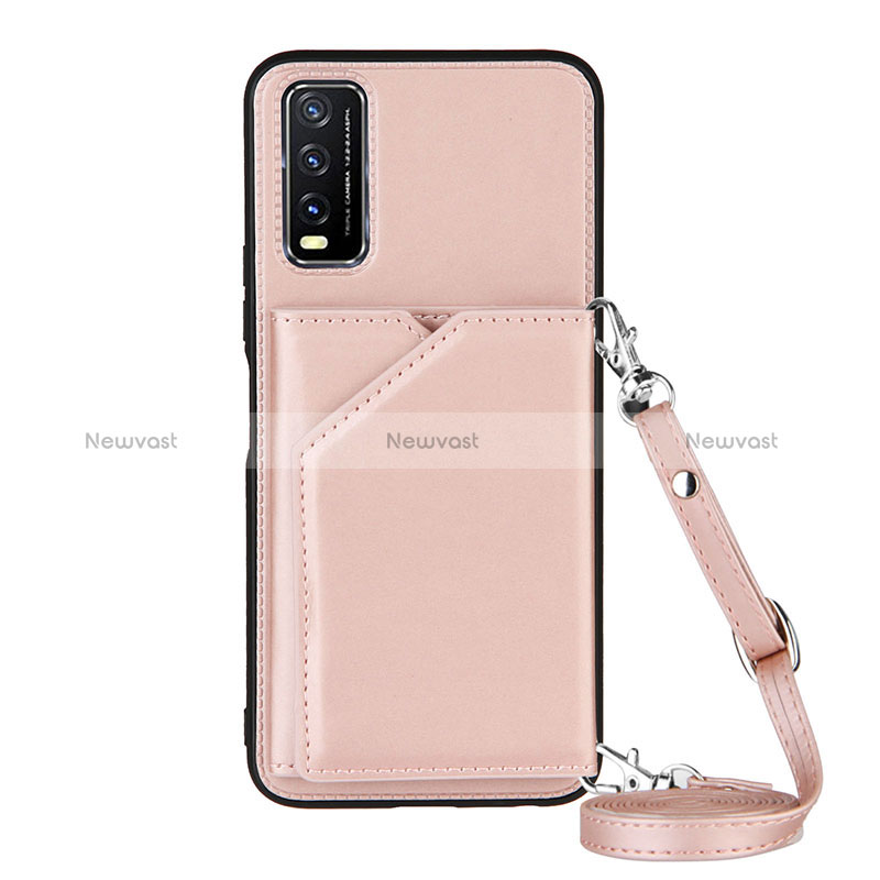 Soft Luxury Leather Snap On Case Cover Y01B for Vivo Y20s