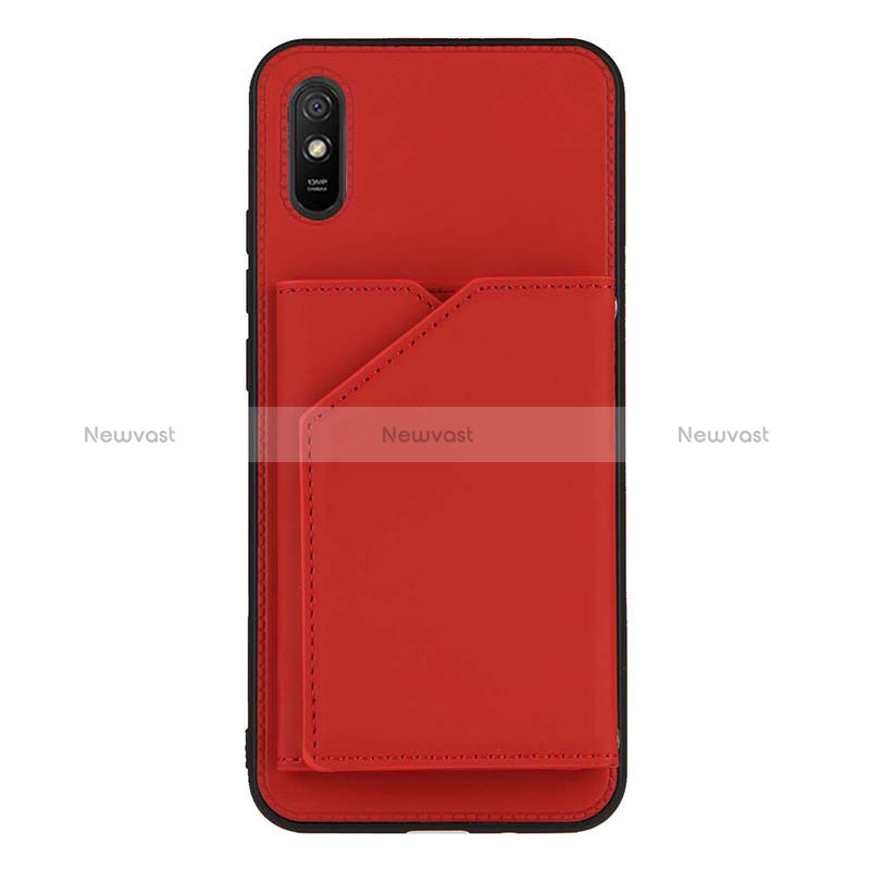 Soft Luxury Leather Snap On Case Cover Y01B for Xiaomi Redmi 9AT Red