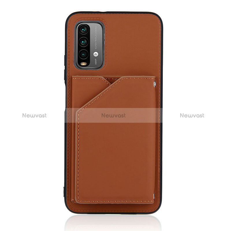 Soft Luxury Leather Snap On Case Cover Y01B for Xiaomi Redmi 9T 4G Brown