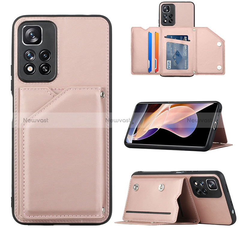 Soft Luxury Leather Snap On Case Cover Y01B for Xiaomi Redmi Note 11 Pro+ Plus 5G