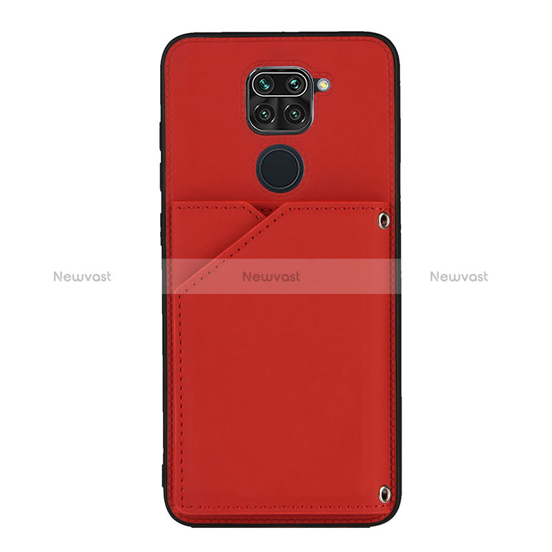 Soft Luxury Leather Snap On Case Cover Y01B for Xiaomi Redmi Note 9 Red