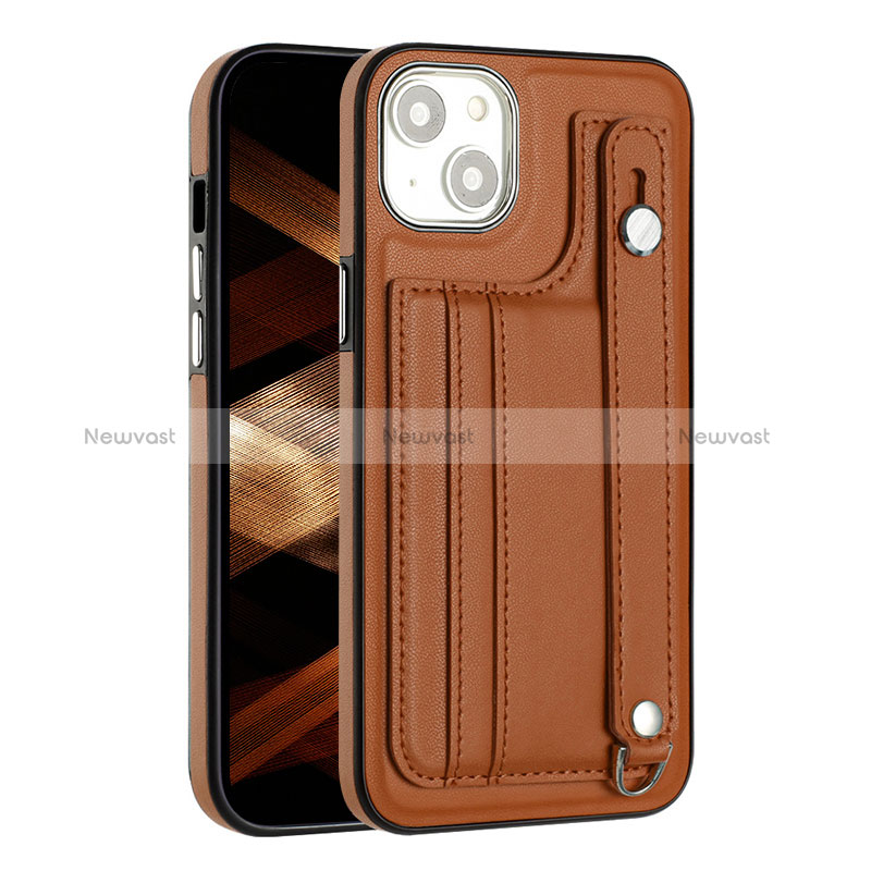 Soft Luxury Leather Snap On Case Cover Y02B for Apple iPhone 13