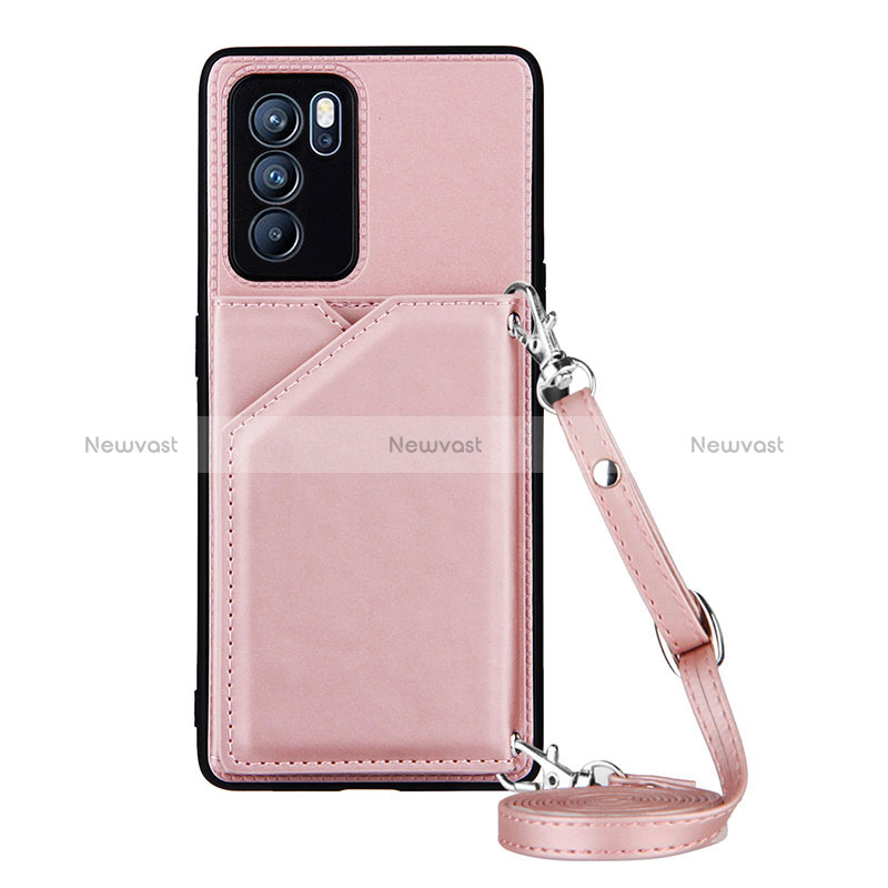 Soft Luxury Leather Snap On Case Cover Y02B for Oppo Reno6 Pro 5G India