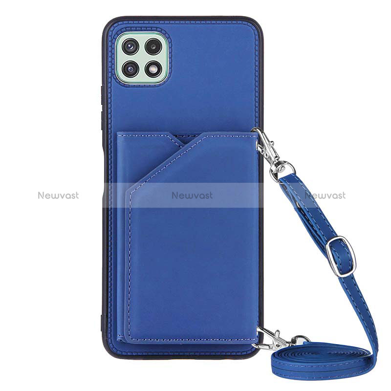 Soft Luxury Leather Snap On Case Cover Y02B for Samsung Galaxy A22 5G