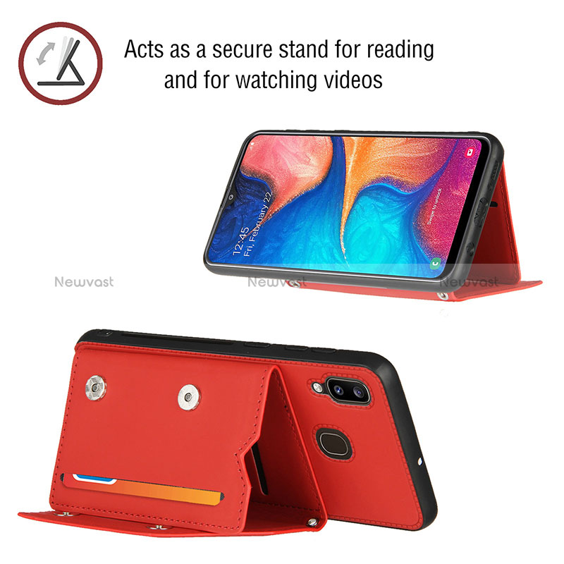 Soft Luxury Leather Snap On Case Cover Y02B for Samsung Galaxy A30