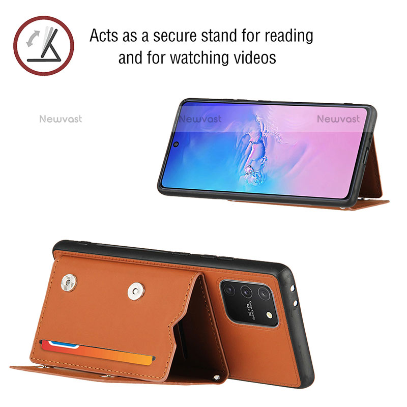 Soft Luxury Leather Snap On Case Cover Y02B for Samsung Galaxy A91